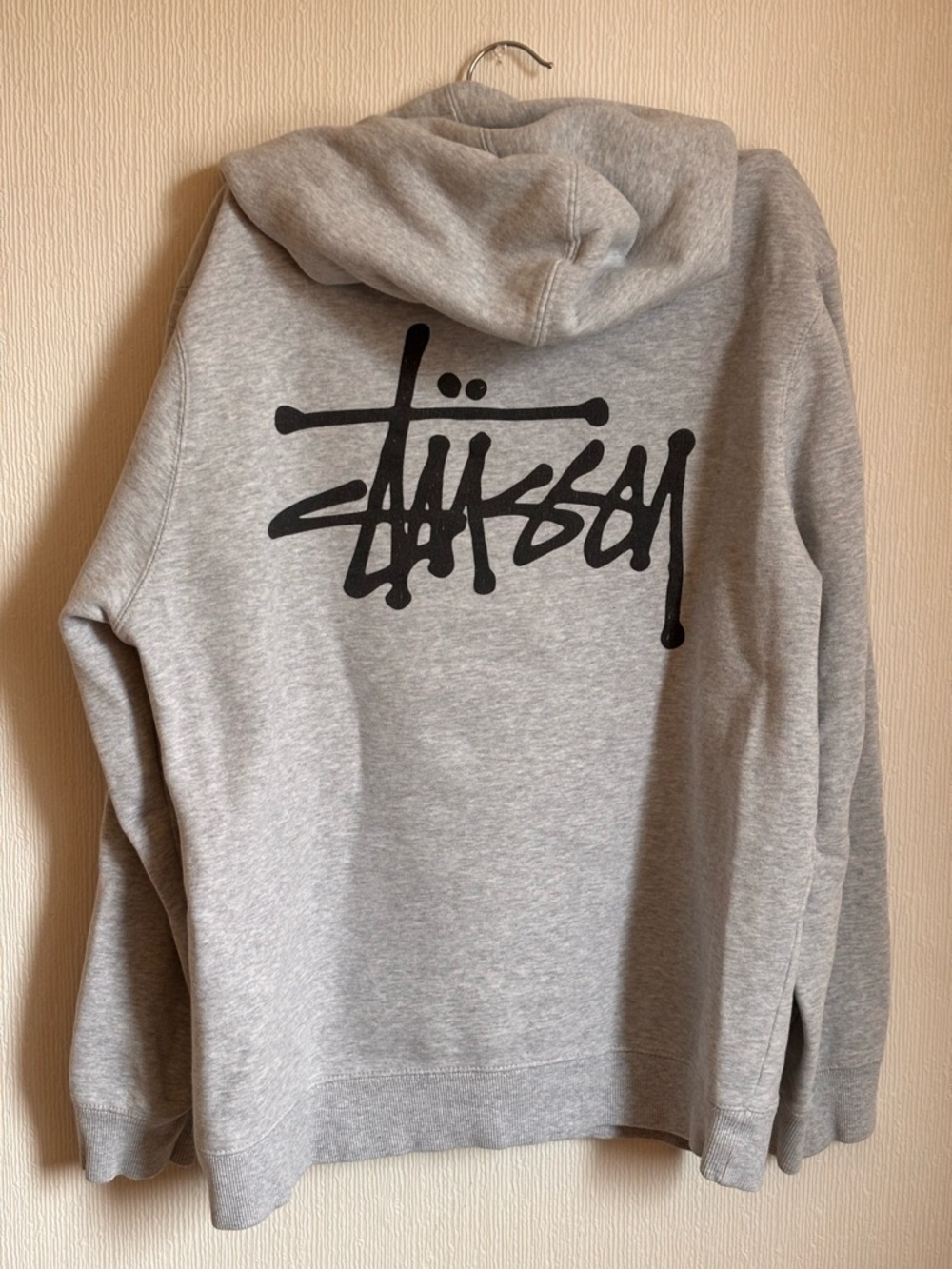 Stüssy Unisex Grey Logo Hoodie